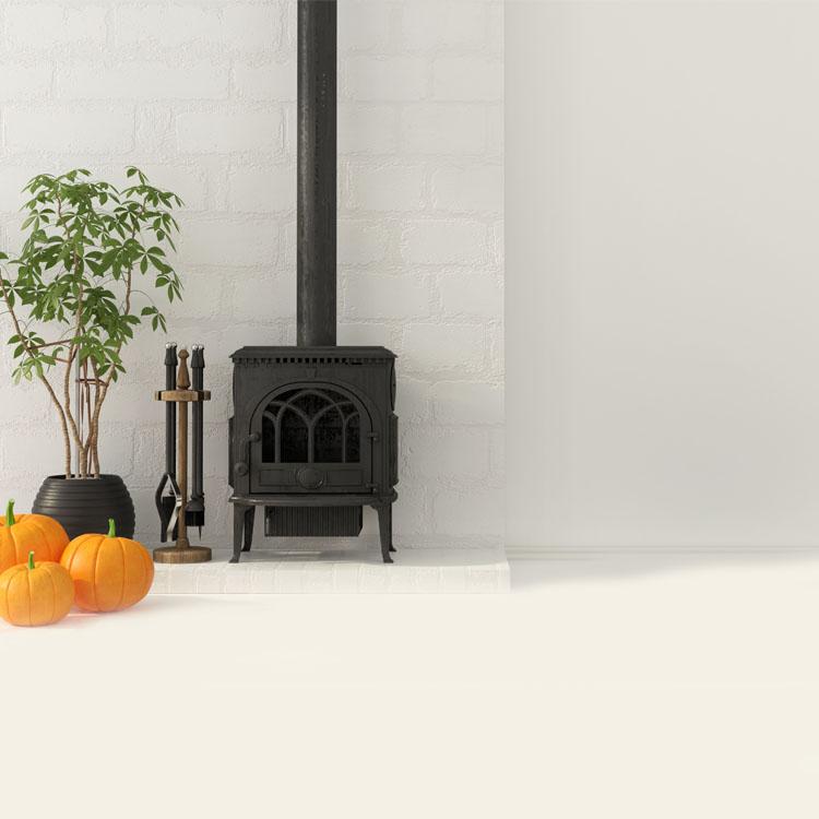 Pumpkin and Fireplace